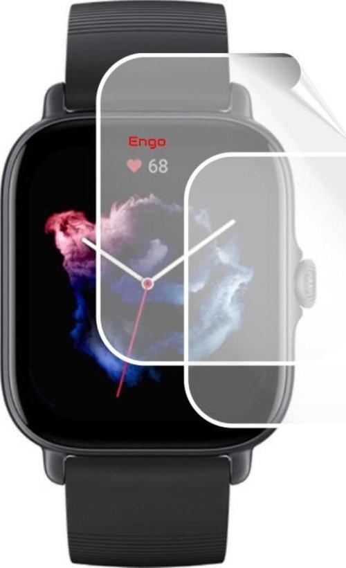 Amazfit GTS 3 Saat Ekran Koruyucu Tam Kaplama TPU Film 2 Adet