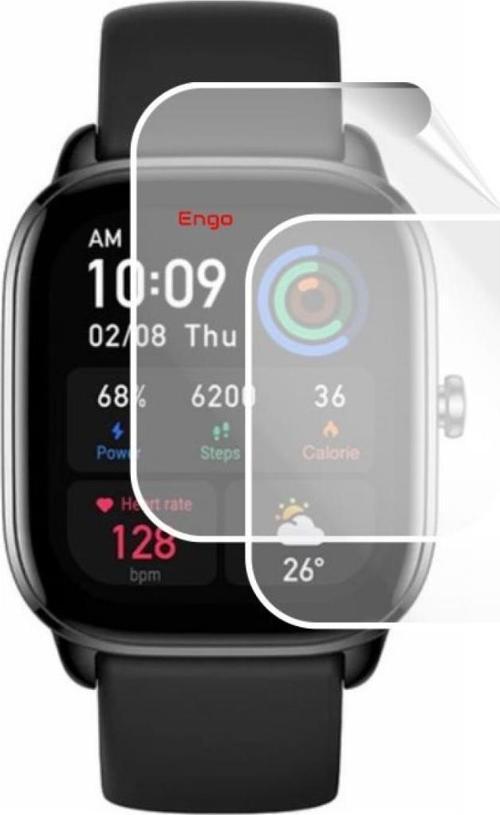 Amazfit GTS 4 Mini Saat Ekran Koruyucu Tam Kaplama Şeffaf TPU Film 2 Adet