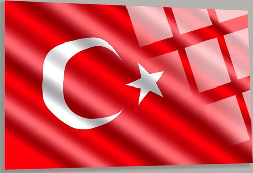 Türk Bayrağı 7 Ev Ofis Okul İçin 4Mm Kırılmaz Temperli Yüksek Çözünürlüklü Cam Tablo