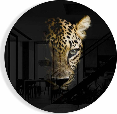 Leopar Cam Tablo No:1097 | Hediyelik Dekoratif Ofis Mutfak