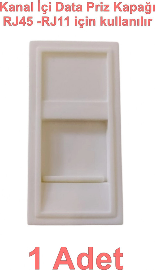 45x22.5 Kanal İçi Panjurlu Data Priz Kapağı / Telefon Kapağı (RJ-11 / RJ-45 Keystone Jack İ