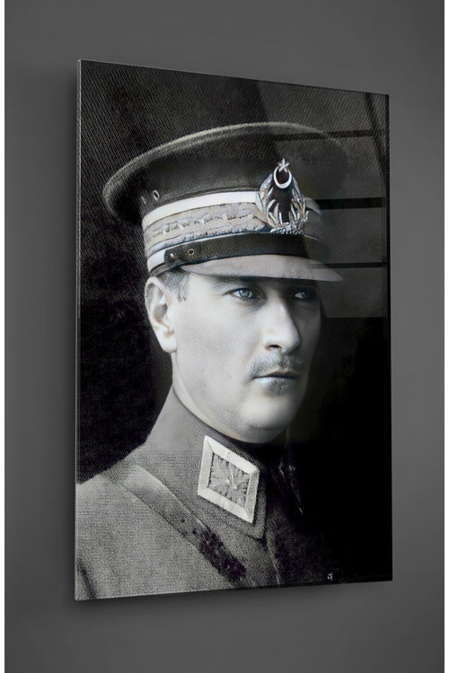 Mustafa Kemal Atatürk Askeri Cam Tablo