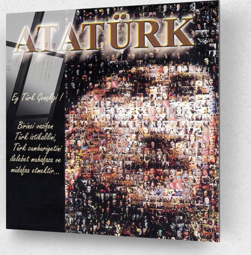 Mustafa Kemal Atatürk Cam Tablo 120 Resimle Atatürk Tablosu Gençliğe Hitabı Tablo Ofis Dekor