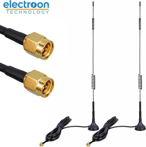 electroon 4G/LTE 5dBi Superbox Uyumlu 3mt Kablolu Dış Ortam Modem Anteni - 2Adet