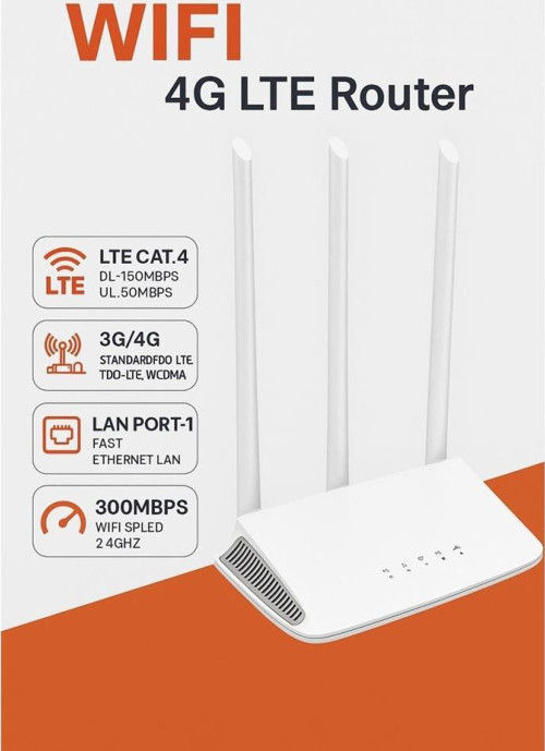 N300 Wi-Fi 4G/LTE Kablosuz İç Mekan Sim Kart Destekli Modem