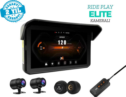 Elite Kameralı Motosiklet CarPlay & Android Auto