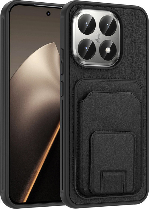 Xiaomi 15T Kılıf Kartlıklı Manyetik Standlı PU Deri Görünümlü Lüx Kapak