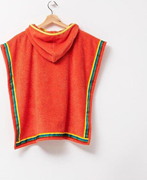 United Colors of Benetton %100 Pamuk Kırmızı 65x65 cm Çocuk Panço Havlu