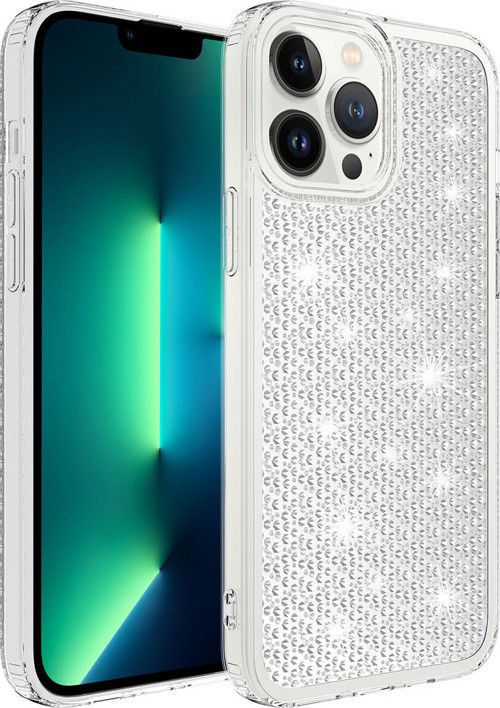 İphone 13 Pro Max Uyumlu Aihttgli Parlak Tasarımlı Klfs Snow Kılıf-Renksiz
