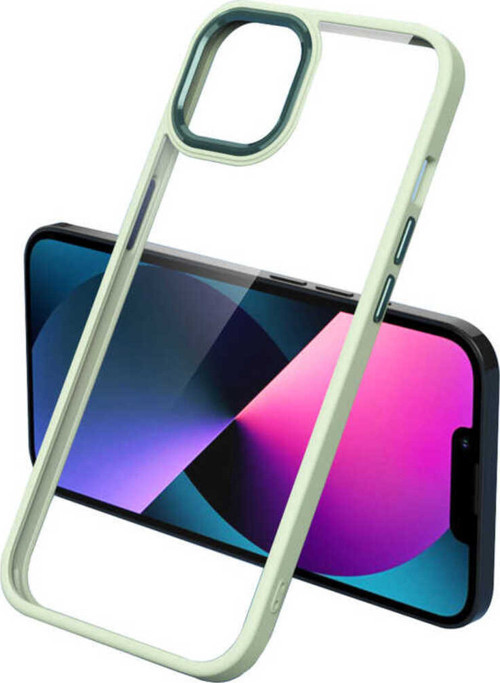 İphone 13 Pro Uyumlu Klfs Krom Kılıf-Açık Yeşil