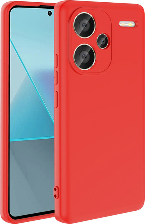 Xiaomi Redmi Note 13 Pro Plus 5G Uyumlu Kılıf Klfs Mara Lansman Kapak-Kırmızı