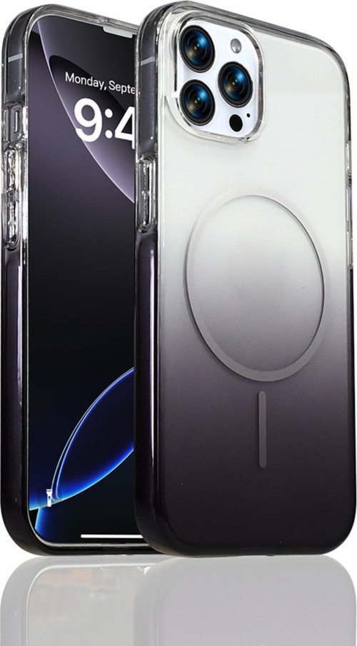 İphone 14 Pro Max Kılıf M-Safe Şarj Özellikli Zore Septik Silikon Kapak - Siyah