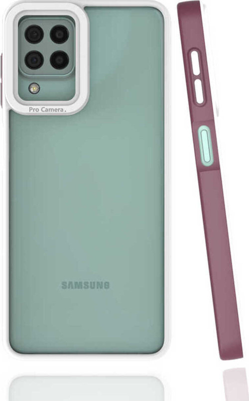 Galaxy M32 Kılıf Klfs Mima Kapak - Mürdüm