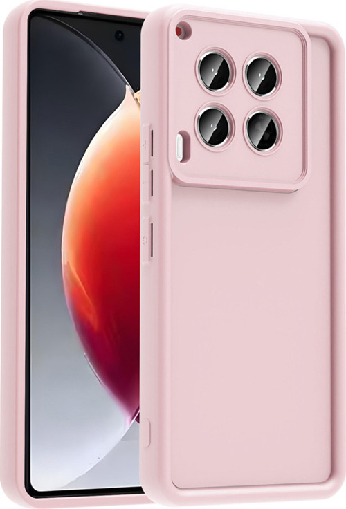 Tecno Camon 30 Kılıf Kamera Korumalı Klfs Ananas Kapak - Pembe