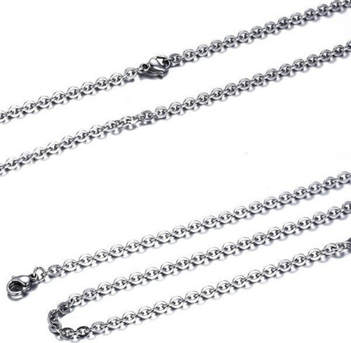 4 mm Gri Uzun 75 cm. Erkek Çelik Zincir dr38-4