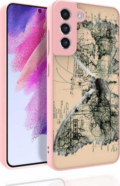 Galaxy S21 Fe Uyumlu Desenli Kamera Korumalı Parlak Klfs Nora Kılıf-No4