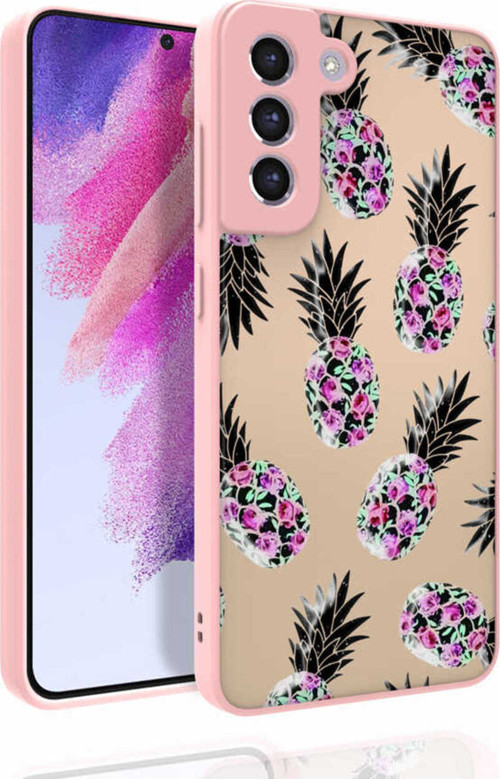 Galaxy S21 Fe Uyumlu Desenli Kamera Korumalı Parlak Klfs Nora Kılıf-No1