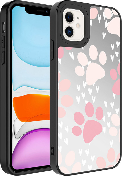 İphone 12 Uyumlu Aynalı Desenli Kamera Korumalı Parlak Klfs Mirror Kılıf-Nsmi