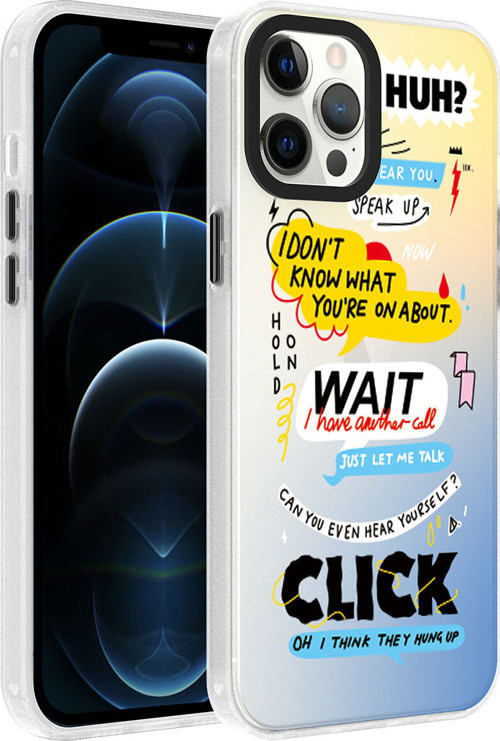 Apple İphone 12 Pro Kılıf Desenli Mesajlı Dragon Sert Kapak