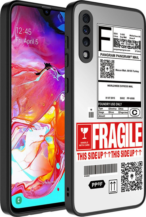 Galaxy A70 Kılıf Aynalı Desenli Kamera Korumalı Parlak Klfs Mirror Kapak - Fragile
