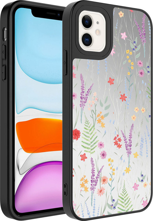 İphone 11 Uyumlu Aynalı Desenli Kamera Korumalı Parlak Klfs Mirror Kılıf-Dallar