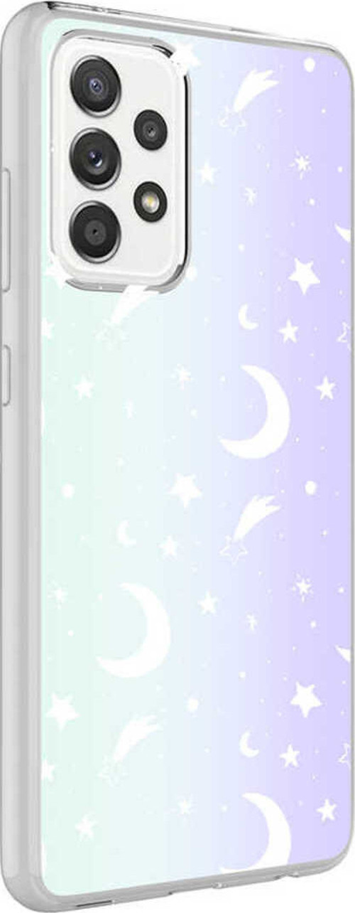 Galaxy A72 Kılıf Klfs M-Blue Desenli Kapak - Moon No4