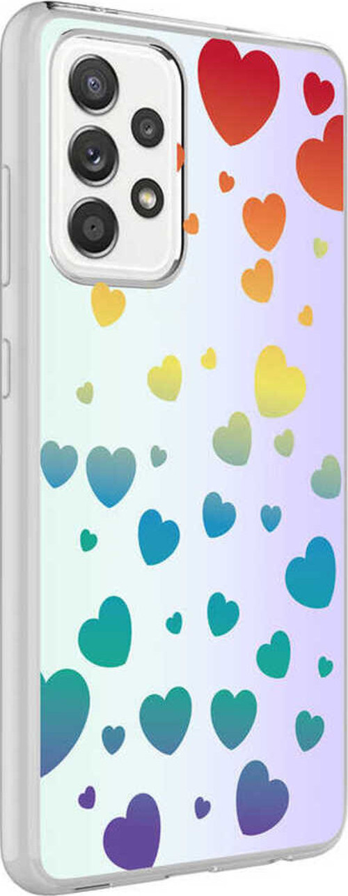 Galaxy A72 Kılıf Klfs M-Blue Desenli Kapak - Heart No3