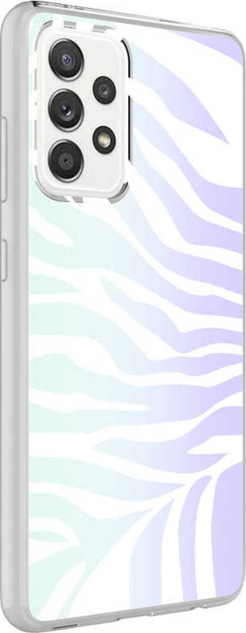 Galaxy A72 Kılıf Klfs M-Blue Desenli Kapak - Zebra No1