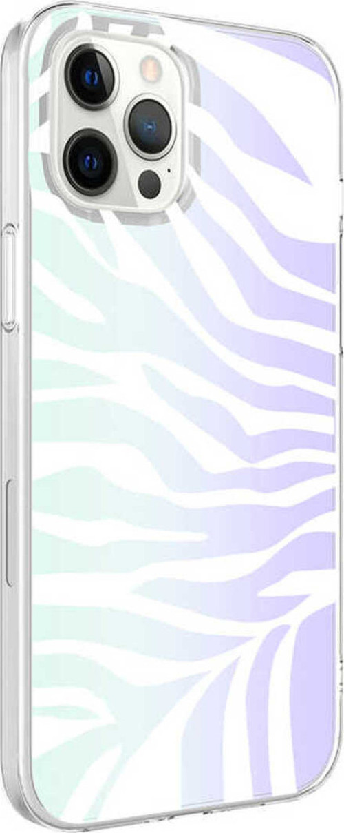 İphone 12 Pro Uyumlu Klfs M-Blue Desenli Kılıf-Zebra No1