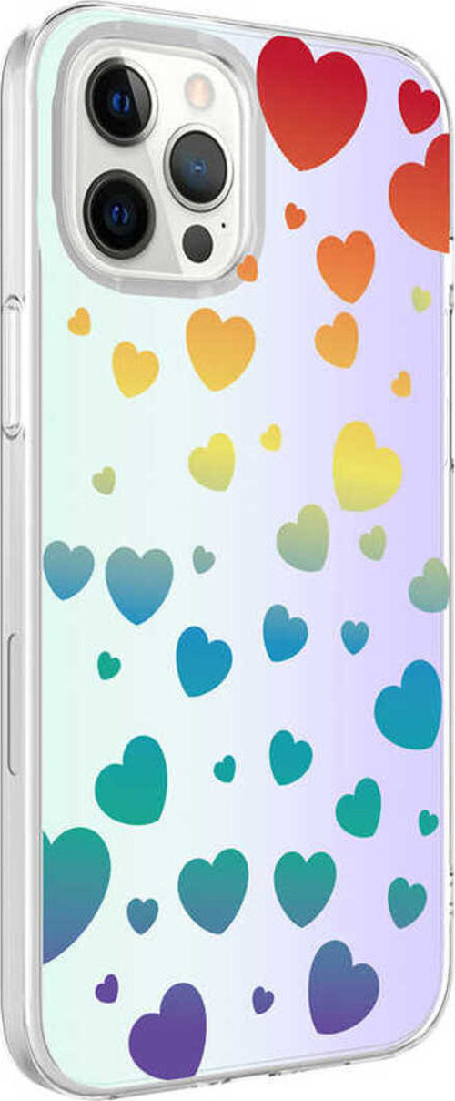 İphone 12 Pro Uyumlu Klfs M-Blue Desenli Kılıf-Heart No3
