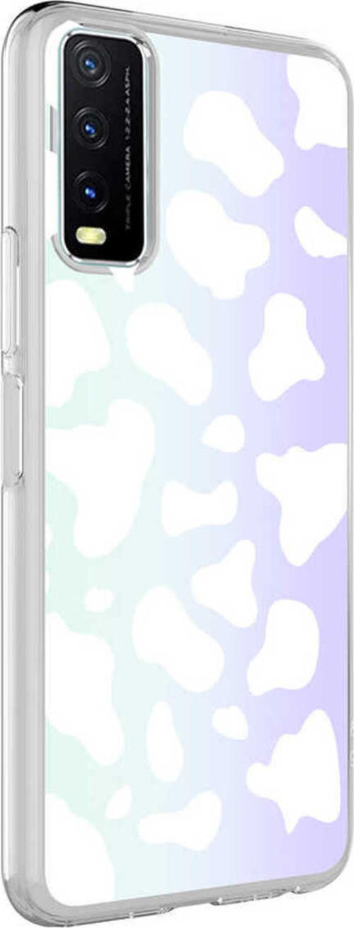 Vivo Y11S Kılıf Klfs M-Blue Desenli Kapak - Cow No2