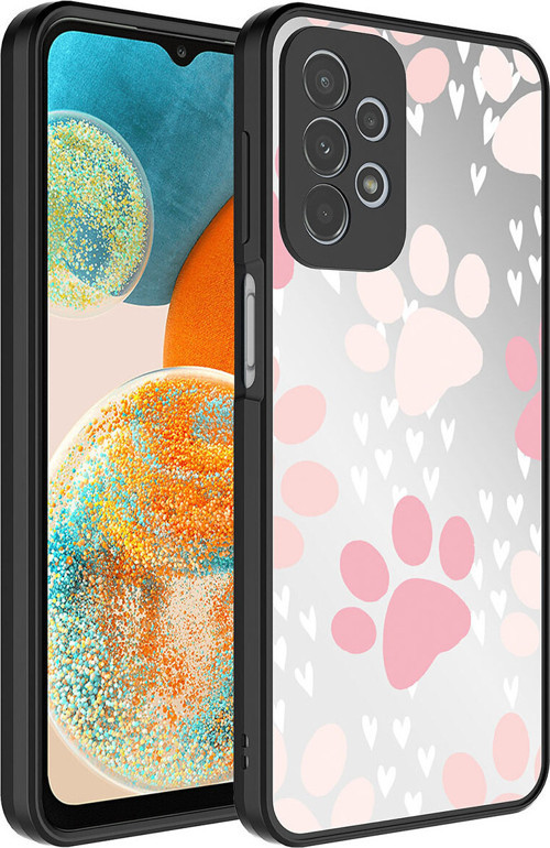 Galaxy A23 Kılıf Aynalı Desenli Kamera Korumalı Parlak Klfs Mirror Kapak - Pati