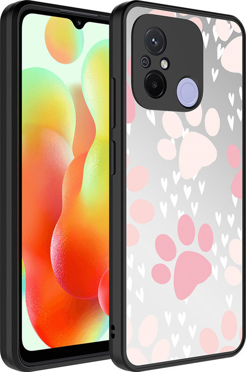 Redmi 12C Kılıf Aynalı Desenli Kamera Korumalı Parlak Klfs Mirror Kapak - Pati