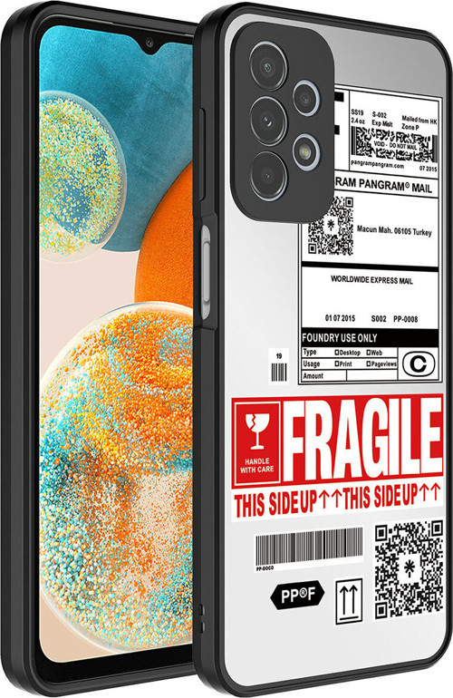 Galaxy A23 Kılıf Aynalı Desenli Kamera Korumalı Parlak Klfs Mirror Kapak - Fragile
