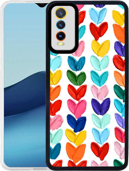 Vivo Y20 Kılıf Klfs M-Fit Desenli Kapak - Heart No6