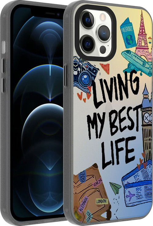 İphone 12 Pro Max Uyumlu Desenli Klfs Dragon Sert Kılıf-Seyahat