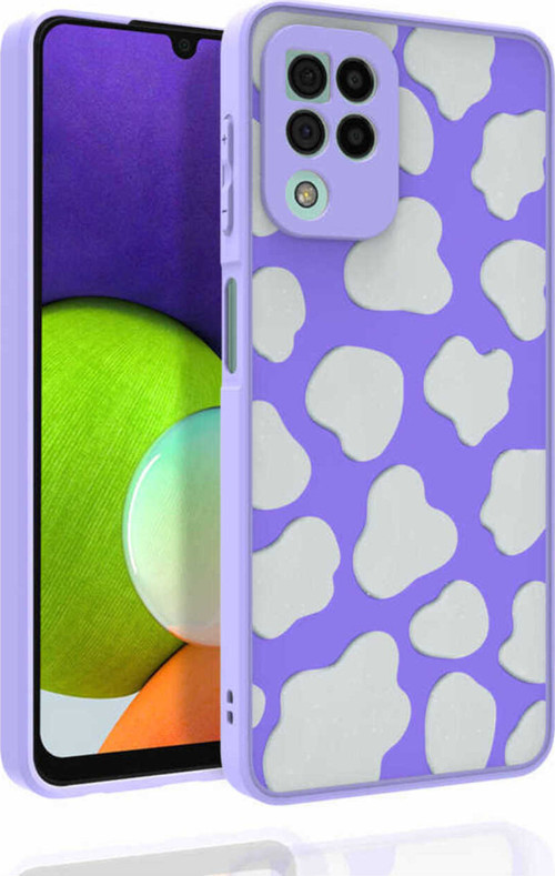 Galaxy M22 Kılıf Desenli Kamera Korumalı Parlak Klfs Nora Kapak - No6