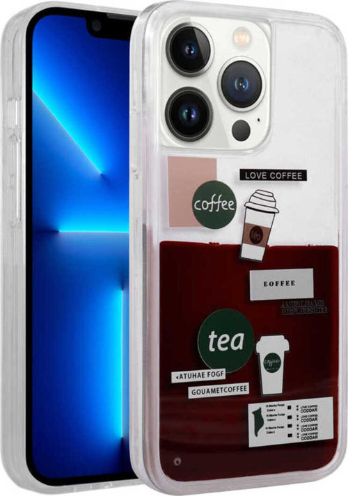 İphone 12 Pro Max Uyumlu Desenli Sıvılı Klfs Drink Silikon Kılıf-No2