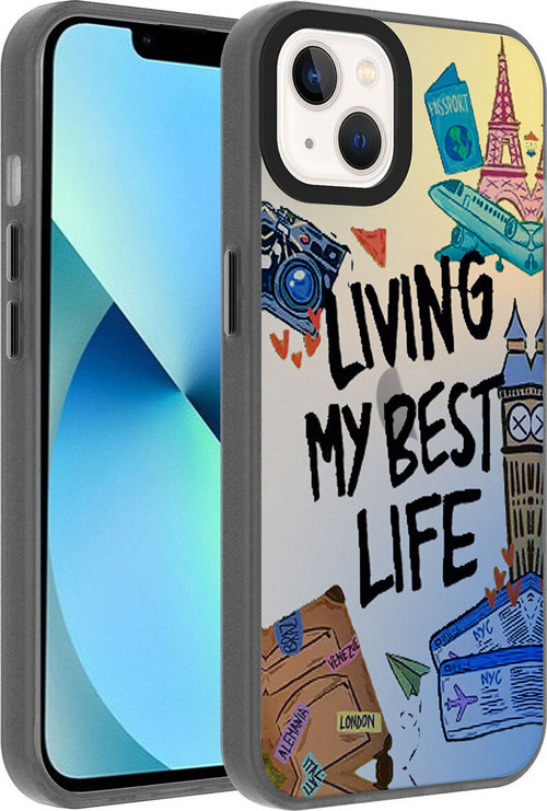 Apple İphone 14 Kılıf Desenli Zore Dragon Sert Kapak