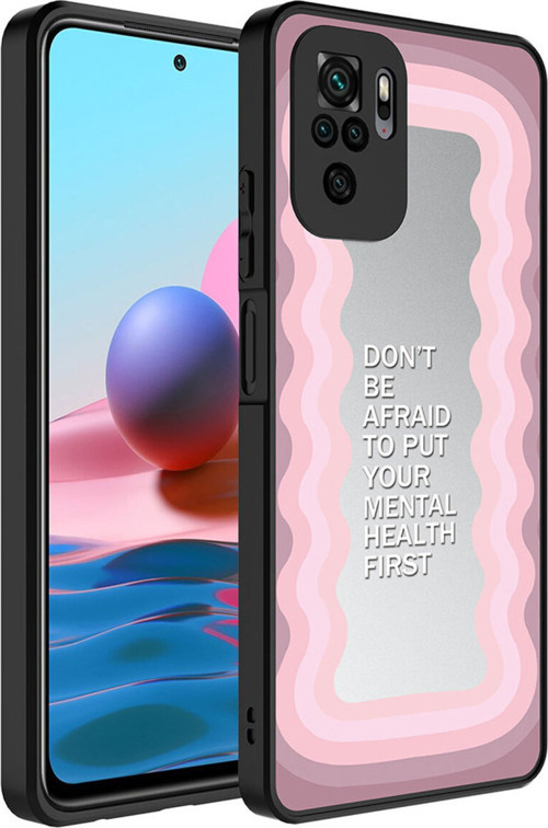 Redmi Note 10 Kılıf Aynalı Desenli Kamera Korumalı Parlak Klfs Mirror Kapak - Ayna