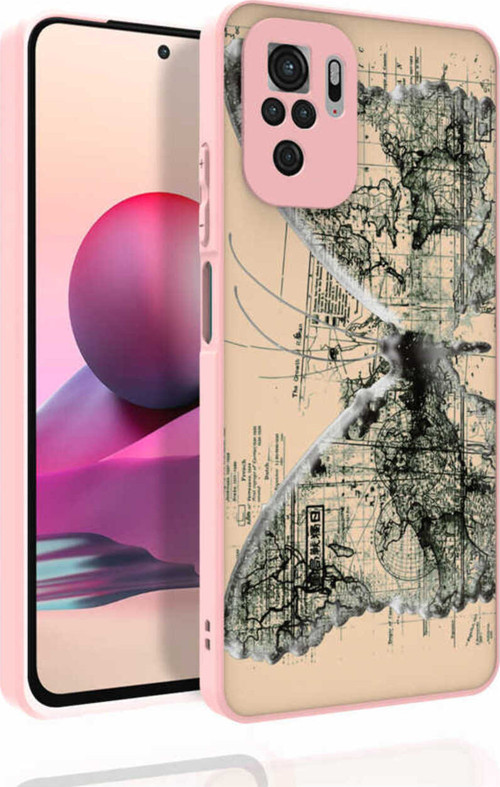 Redmi Note 10 Kılıf Desenli Kamera Korumalı Parlak Klfs Nora Kapak - No4