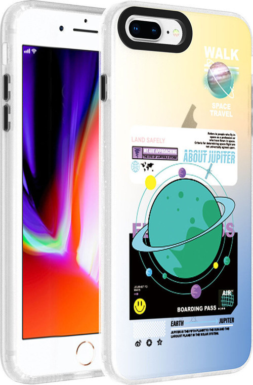 İphone 8 Plus Kılıf Desenli Klfs Dragon Sert Kapak - Gezegen