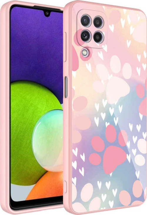 Galaxy M32 Kılıf Kamera Korumalı Desenli Sert Silikon Klfs Epoksi Kapak - No4