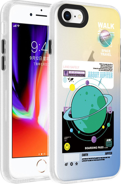 Apple İphone Se 2020 Kılıf Desenli Zore Dragon Sert Kapak
