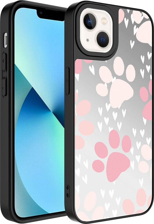 İphone 13 Uyumlu Aynalı Desenli Kamera Korumalı Parlak Klfs Mirror Kılıf-Nsmi