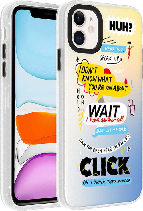 İphone 12 Uyumlu Desenli Klfs Dragon Sert Kılıf-Kelimeler
