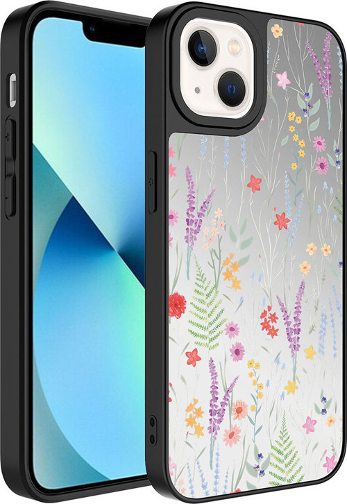 İphone 13 Uyumlu Aynalı Desenli Kamera Korumalı Parlak Klfs Mirror Kılıf-Dallar