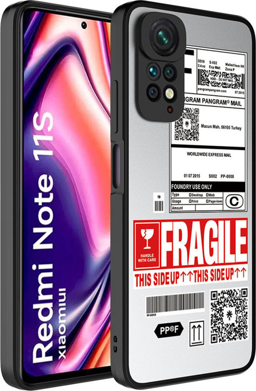 Redmi Note 11S Global Kılıf Aynalı Desenli Kamera Korumalı Parlak Klfs Mirror Kapak - Fragile