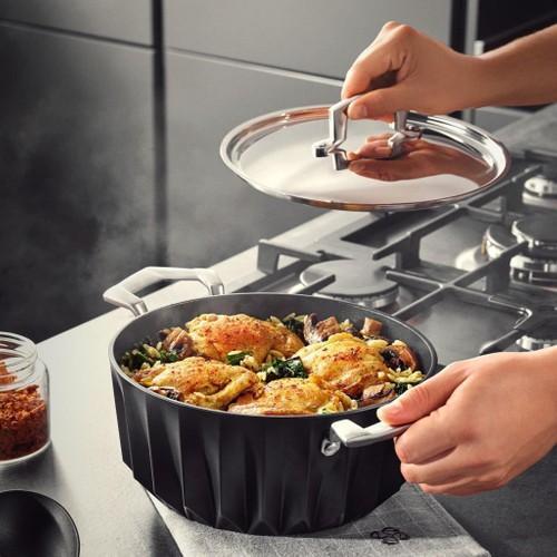 Diagon Döküm Granit 24 cm Derin Tencere Siyah