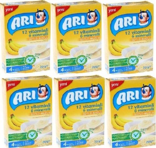 12 Vitaminli 6 Mineralli Sütlü Muzlu Pirinç Unu 250 gr 6'lı